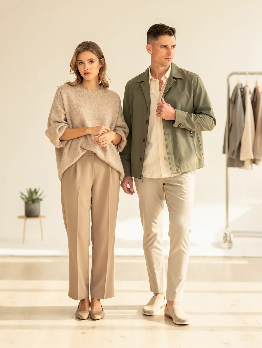 Selección de moda de alta calidad en exhibición